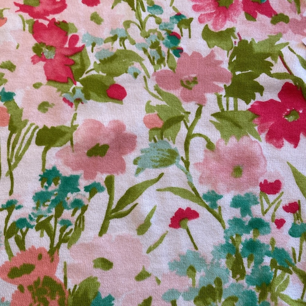 Kate Hill Floral Knit Tank in Pink, Green & Teal - Picture 4 of 6